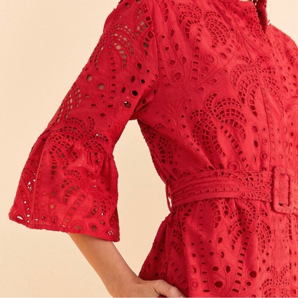 FARM Rio Scarlet Eyelet Mini Dress - Picture 3 of 10